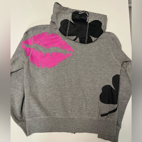 Rare Married to the Mob Lips Zip Up Hoody L - Picture 7 of 8